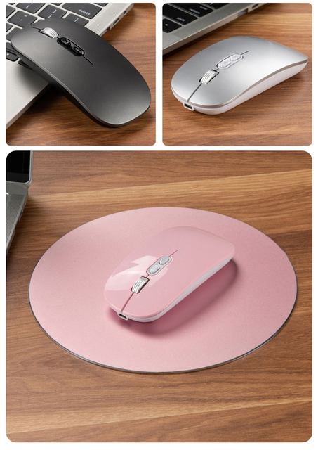 Smukła mysz bezprzewodowa z podwójnym trybem Bluetooth 5.0 i 2.4G, regulowane DPI - Wianko - 4