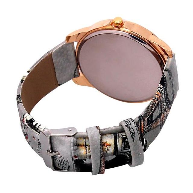 Złoty luksusowy zegarek ze stali nierdzewnej dla kobiet 2021 z efektownym wzorem wieży i kryształkami Rhinestone - Wianko - 7