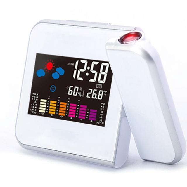 Cyfrowy projektorowy zegar budzik LED z funkcją drzemki i podświetleniem, projekcja czasu - Wianko - 5