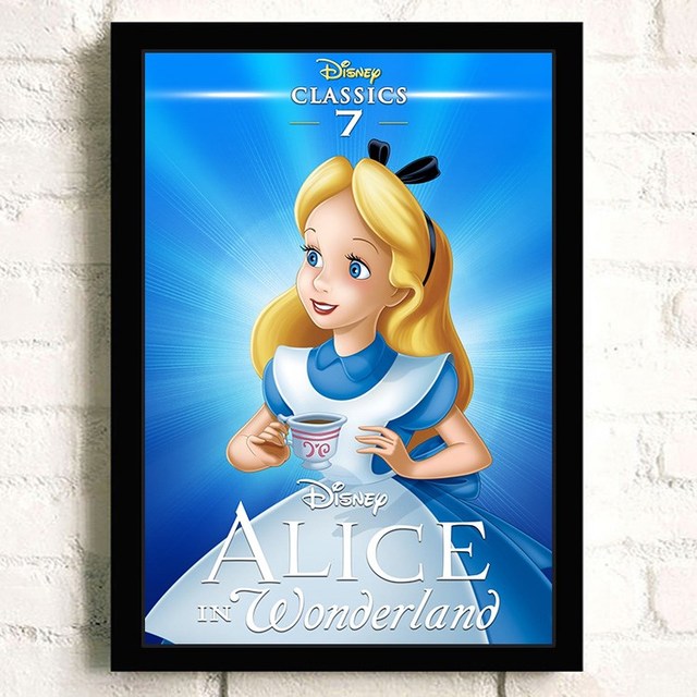 Plakat Alicja w krainie czarów Disney, Anime, płótno, ścienne malarstwo, wydruki artystyczne, dekoracja wnętrz - Wianko - 8
