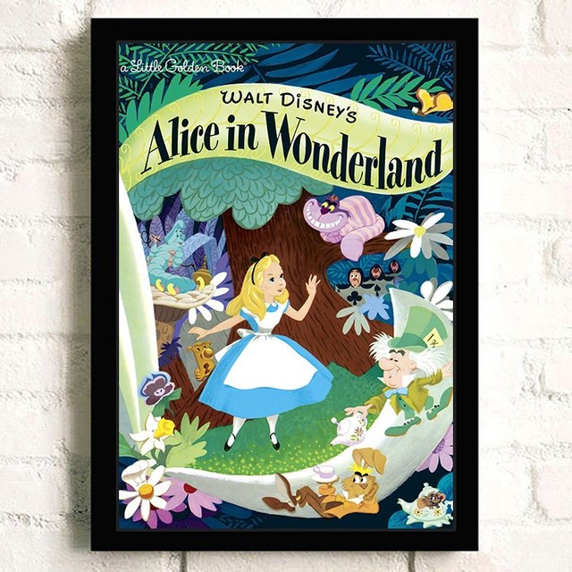 Plakat Alicja w krainie czarów Disney, Anime, płótno, ścienne malarstwo, wydruki artystyczne, dekoracja wnętrz - Wianko - 7