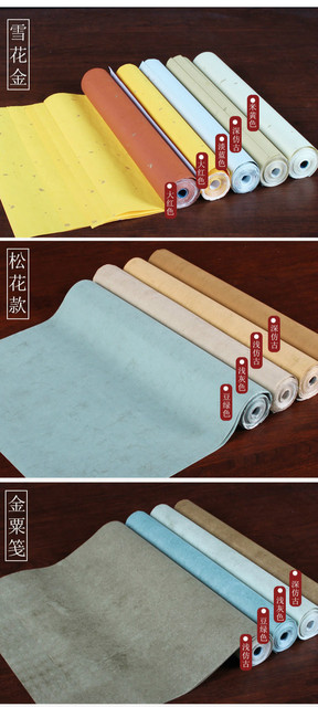 Papier Batik Xuan - 5 sztuk kolorowy Papier ryżowy Jin Li Jian - Wianko - 4