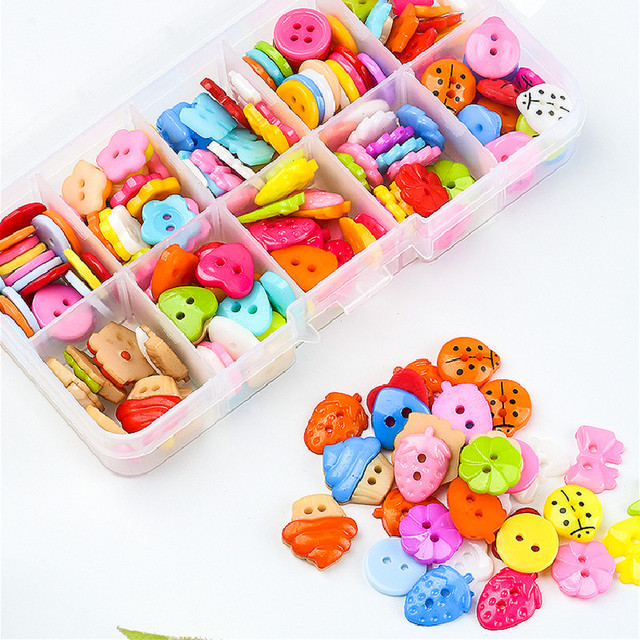 150 sztuk małych guzików z żywicy w cukierkowych kolorach, w plastikowym pudełku do szycia i scrapbookingu, ręcznie wykonanych - Wianko - 2