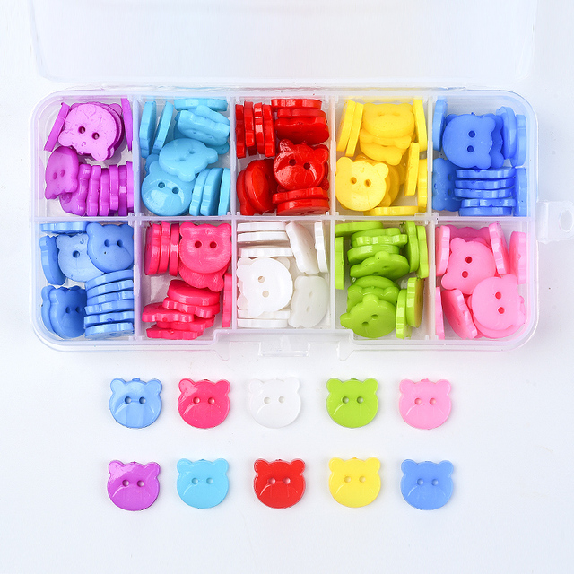 150 sztuk małych guzików z żywicy w cukierkowych kolorach, w plastikowym pudełku do szycia i scrapbookingu, ręcznie wykonanych - Wianko - 15