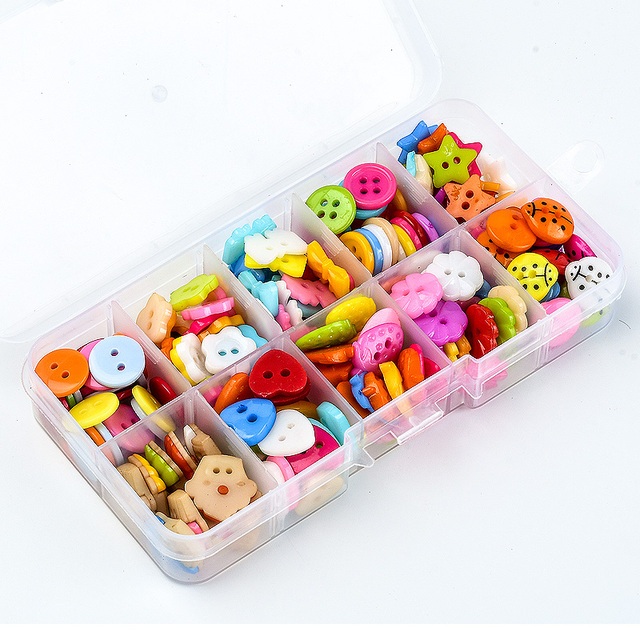 150 sztuk małych guzików z żywicy w cukierkowych kolorach, w plastikowym pudełku do szycia i scrapbookingu, ręcznie wykonanych - Wianko - 7