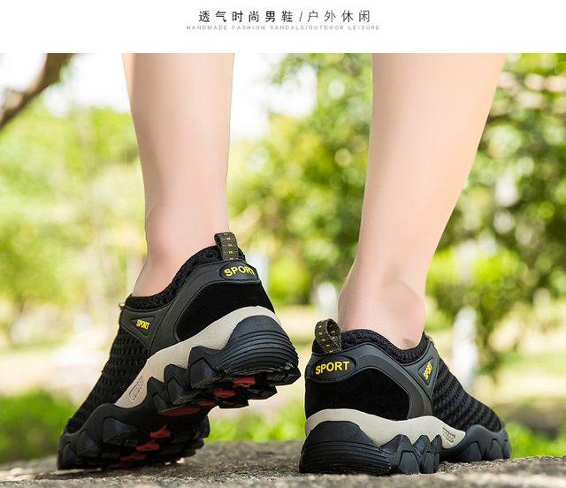 Lekkie trekkingowe buty męskie do wędrówek górskich - Wianko - 19