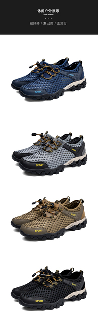 Lekkie trekkingowe buty męskie do wędrówek górskich - Wianko - 27