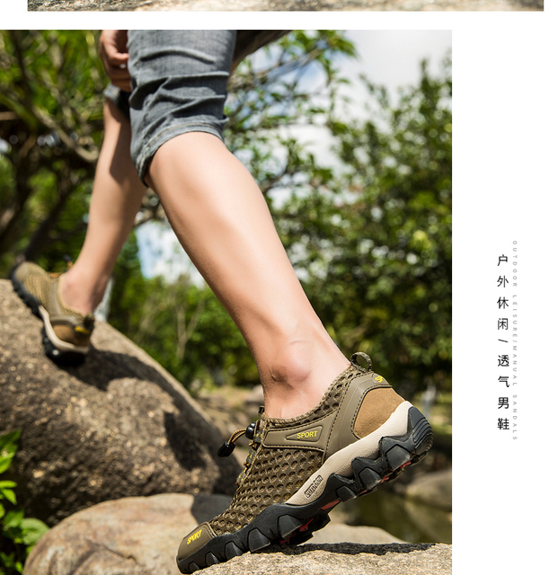 Lekkie trekkingowe buty męskie do wędrówek górskich - Wianko - 11