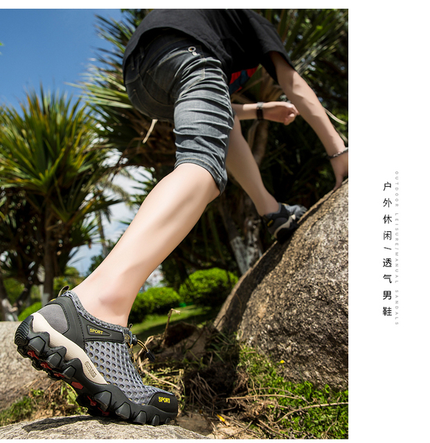Lekkie trekkingowe buty męskie do wędrówek górskich - Wianko - 24