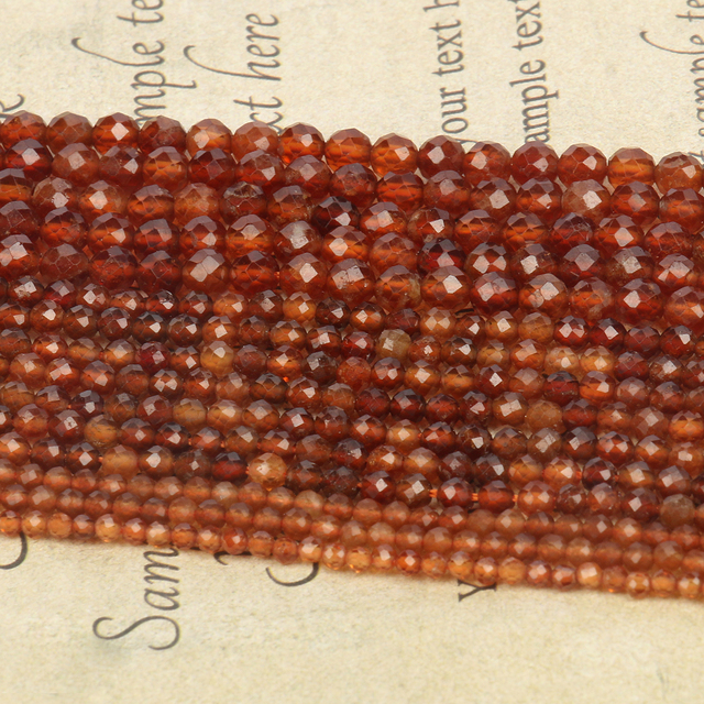 Koraliki kwarcowe szlifowane brązowe, 2/3/4 mm, naturalne, do tworzenia biżuterii DIY - Wianko - 5