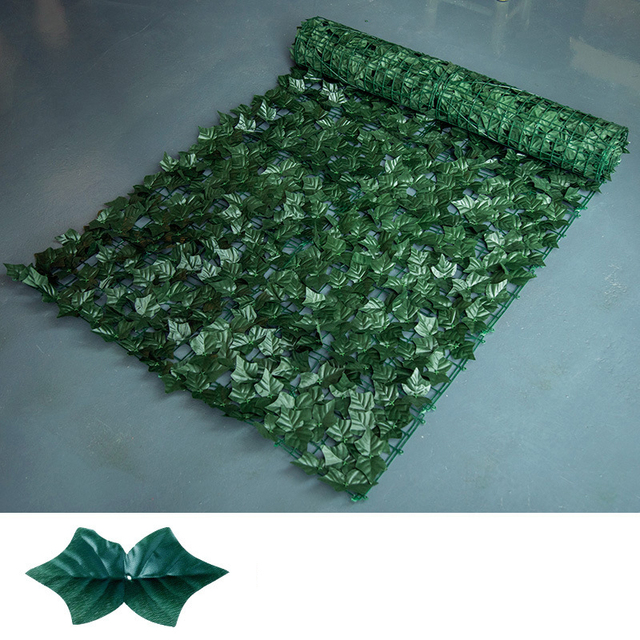 Sztuczny Faux bluszcz liść ozdoby, cięty płot, zielone trawa ściana, Deco - S/M/L liście zielone - Wianko - 16