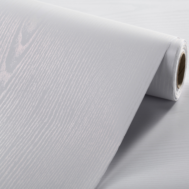 Tapeta samoprzylepna z białym drewnianym wzorem wodoodporna PVC do dekoracji mebli i szafek - DIY - Wianko - 6