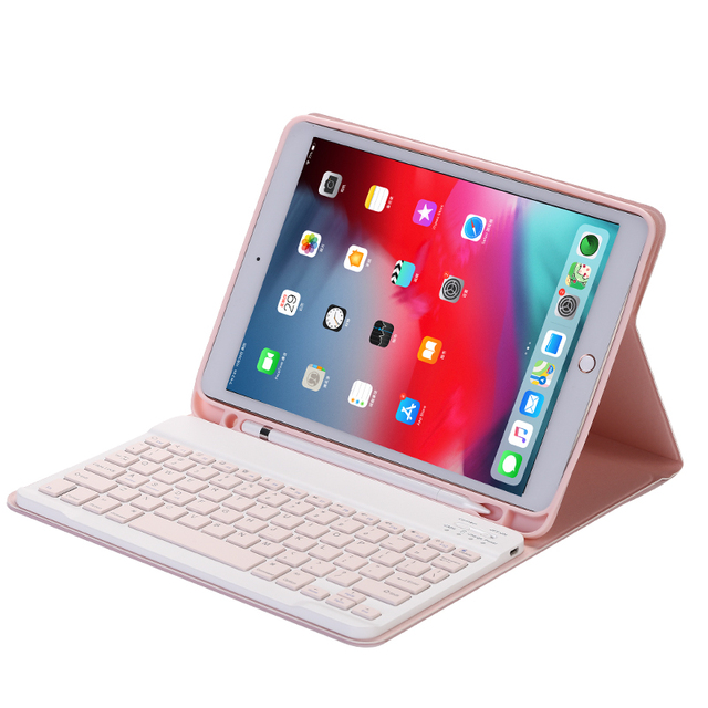 Etui z klawiaturą Bluetooth do iPada 10.2 9.7, iPad Air 1 2 3, iPad Pro 10.5 11 12.9 - Wianko - 13