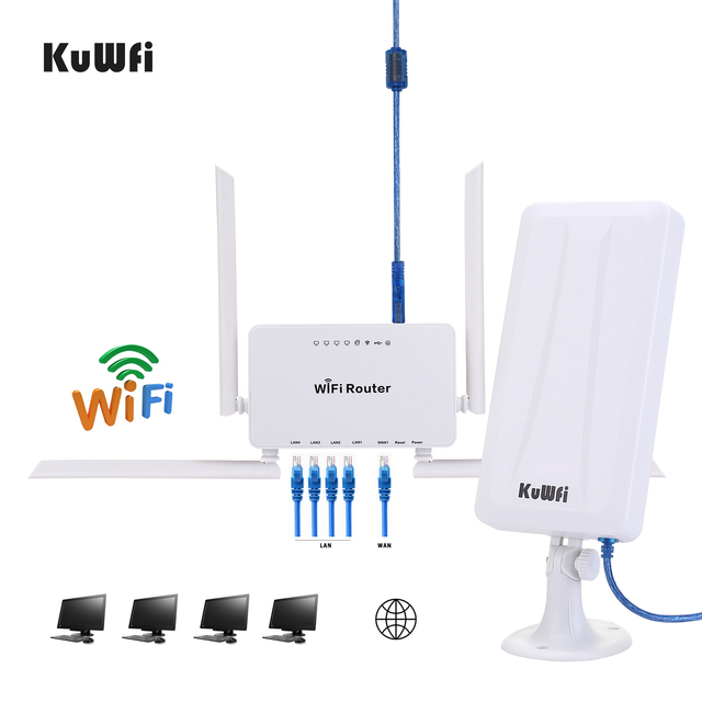 Bezprzewodowy router Openwrt z wysoką mocą i 4 antenami o mocy 7dbi oraz adapter bezprzewodowy z mocną anteną 14dbi i 5M kablem USB - Wianko - 9