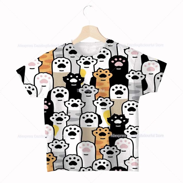 Koszulka dla dzieci - Neko Atsume kot 3D, wzór motyw Anime, rodzaj Cartoon, Camiseta Streetwear Tee, dla chłopców i dziewcząt, maluchyOstateczna wersja tytułu: Koszulka dla dzieci Neko Atsume kot 3D - wzór Anime Cartoon, Streetwear Tee, dla chłopców i dziewcząt - Wianko - 4