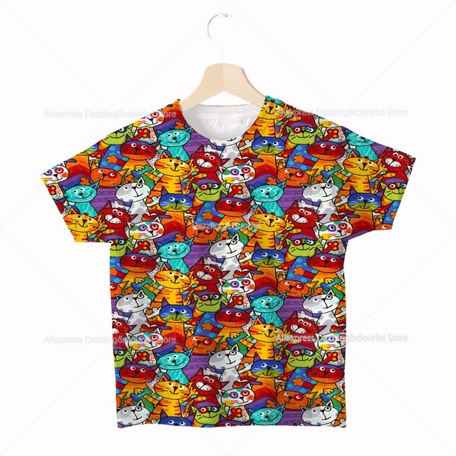 Koszulka dla dzieci - Neko Atsume kot 3D, wzór motyw Anime, rodzaj Cartoon, Camiseta Streetwear Tee, dla chłopców i dziewcząt, maluchyOstateczna wersja tytułu: Koszulka dla dzieci Neko Atsume kot 3D - wzór Anime Cartoon, Streetwear Tee, dla chłopców i dziewcząt - Wianko - 13