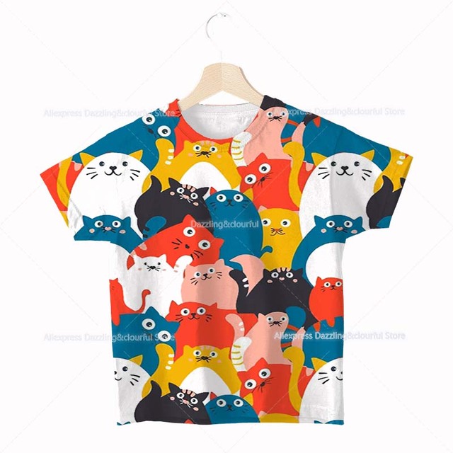 Koszulka dla dzieci - Neko Atsume kot 3D, wzór motyw Anime, rodzaj Cartoon, Camiseta Streetwear Tee, dla chłopców i dziewcząt, maluchyOstateczna wersja tytułu: Koszulka dla dzieci Neko Atsume kot 3D - wzór Anime Cartoon, Streetwear Tee, dla chłopców i dziewcząt - Wianko - 7
