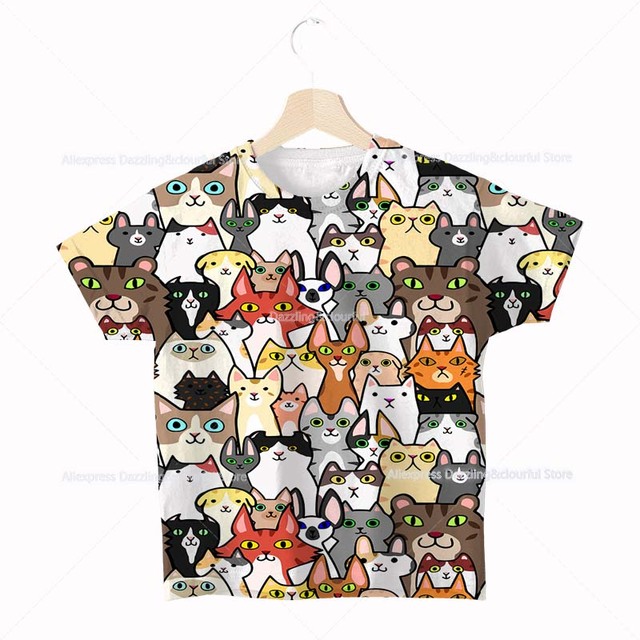 Koszulka dla dzieci - Neko Atsume kot 3D, wzór motyw Anime, rodzaj Cartoon, Camiseta Streetwear Tee, dla chłopców i dziewcząt, maluchyOstateczna wersja tytułu: Koszulka dla dzieci Neko Atsume kot 3D - wzór Anime Cartoon, Streetwear Tee, dla chłopców i dziewcząt - Wianko - 15