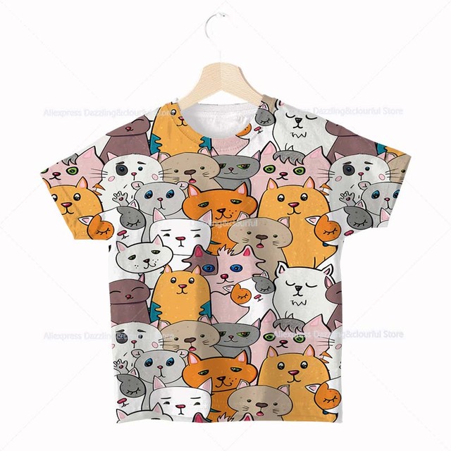 Koszulka dla dzieci - Neko Atsume kot 3D, wzór motyw Anime, rodzaj Cartoon, Camiseta Streetwear Tee, dla chłopców i dziewcząt, maluchyOstateczna wersja tytułu: Koszulka dla dzieci Neko Atsume kot 3D - wzór Anime Cartoon, Streetwear Tee, dla chłopców i dziewcząt - Wianko - 9
