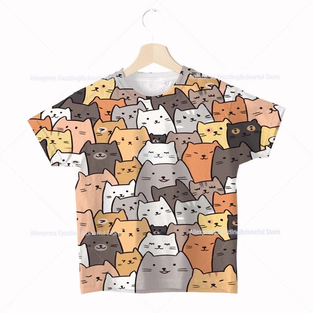 Koszulka dla dzieci - Neko Atsume kot 3D, wzór motyw Anime, rodzaj Cartoon, Camiseta Streetwear Tee, dla chłopców i dziewcząt, maluchyOstateczna wersja tytułu: Koszulka dla dzieci Neko Atsume kot 3D - wzór Anime Cartoon, Streetwear Tee, dla chłopców i dziewcząt - Wianko - 10