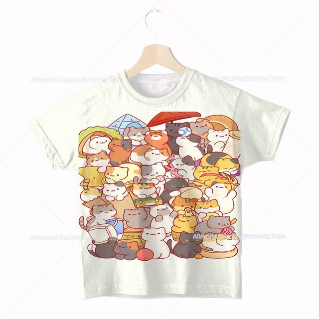 Koszulka dla dzieci - Neko Atsume kot 3D, wzór motyw Anime, rodzaj Cartoon, Camiseta Streetwear Tee, dla chłopców i dziewcząt, maluchyOstateczna wersja tytułu: Koszulka dla dzieci Neko Atsume kot 3D - wzór Anime Cartoon, Streetwear Tee, dla chłopców i dziewcząt - Wianko - 21