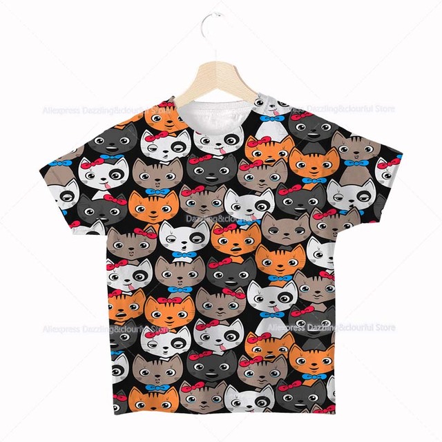 Koszulka dla dzieci - Neko Atsume kot 3D, wzór motyw Anime, rodzaj Cartoon, Camiseta Streetwear Tee, dla chłopców i dziewcząt, maluchyOstateczna wersja tytułu: Koszulka dla dzieci Neko Atsume kot 3D - wzór Anime Cartoon, Streetwear Tee, dla chłopców i dziewcząt - Wianko - 18