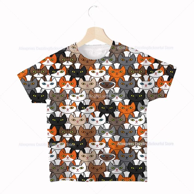 Koszulka dla dzieci - Neko Atsume kot 3D, wzór motyw Anime, rodzaj Cartoon, Camiseta Streetwear Tee, dla chłopców i dziewcząt, maluchyOstateczna wersja tytułu: Koszulka dla dzieci Neko Atsume kot 3D - wzór Anime Cartoon, Streetwear Tee, dla chłopców i dziewcząt - Wianko - 14