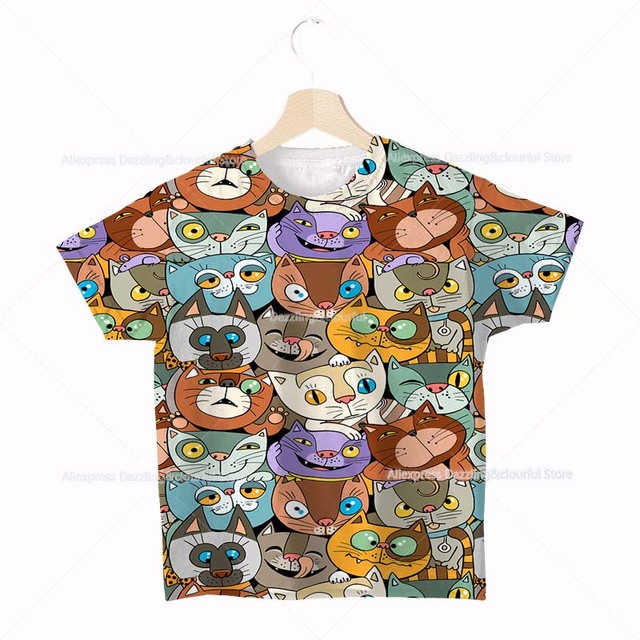 Koszulka dla dzieci - Neko Atsume kot 3D, wzór motyw Anime, rodzaj Cartoon, Camiseta Streetwear Tee, dla chłopców i dziewcząt, maluchyOstateczna wersja tytułu: Koszulka dla dzieci Neko Atsume kot 3D - wzór Anime Cartoon, Streetwear Tee, dla chłopców i dziewcząt - Wianko - 12