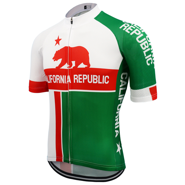 Koszulka kolarska California Republic z krótkim rękawem - Maillot Ciclismo Mtb - Wianko - 3
