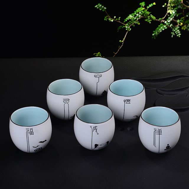 Zestaw ceramicznych filiżanek Boutique do kawy i herbaty (6 sztuk, 110ml) - Wianko - 4