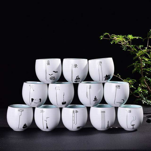 Zestaw ceramicznych filiżanek Boutique do kawy i herbaty (6 sztuk, 110ml) - Wianko - 3