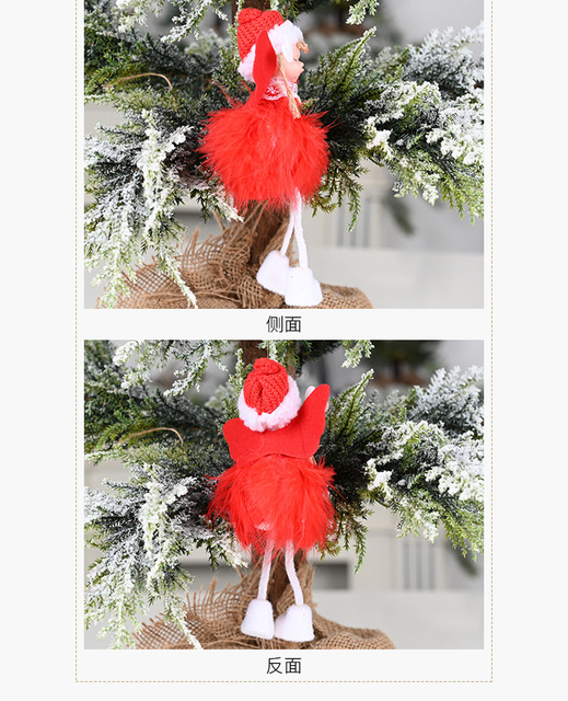 Ozdoba choinkowa 2021 - lalka aniołek w kształcie pluszowej dziewczynki, idealna na świąteczne dekoracje - Wianko - 29