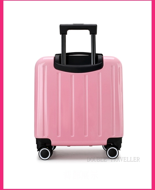Torba na kółkach dla dzieci 18'' w motywy kreskówek, podręczna walizka podróżna różowej koloru dla dziewcząt i chłopców - Wianko - 19