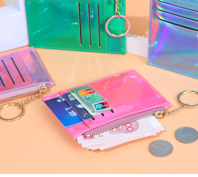 Etui na karty i dokumenty PU Leather Mini - przepiękne i ultra-cienkie, zamykane na suwak, z miejscem na kartę kredytową, monetami oraz dowodem osobistym - Wianko - 5