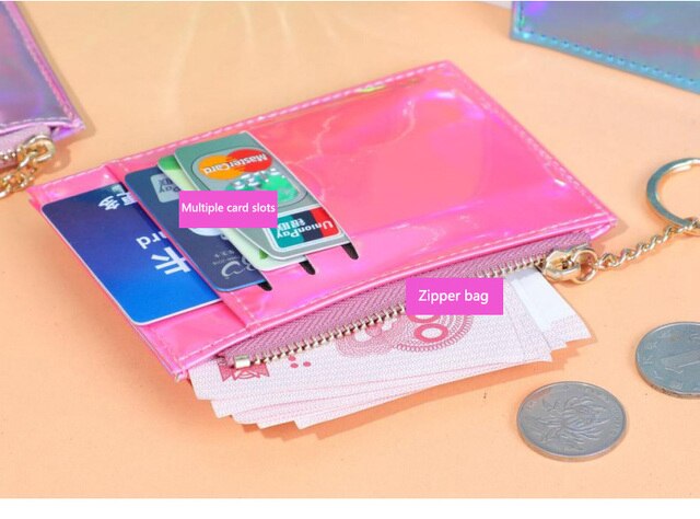 Etui na karty i dokumenty PU Leather Mini - przepiękne i ultra-cienkie, zamykane na suwak, z miejscem na kartę kredytową, monetami oraz dowodem osobistym - Wianko - 3