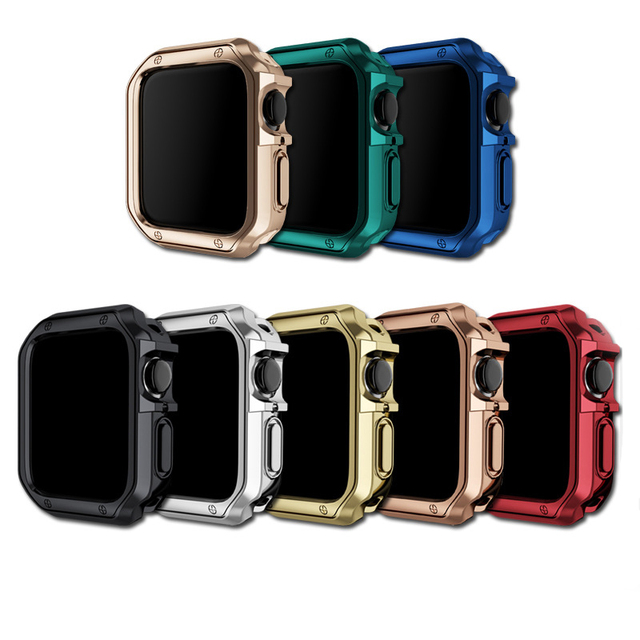 Gumowa obudowa do zegarka Apple 7 SE 3, 38/42mm, powłoka twarda, ochronna, do serii iWatch 6/5/4, 40/44/45/41mm - Wianko - 3