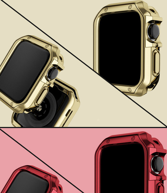 Gumowa obudowa do zegarka Apple 7 SE 3, 38/42mm, powłoka twarda, ochronna, do serii iWatch 6/5/4, 40/44/45/41mm - Wianko - 5