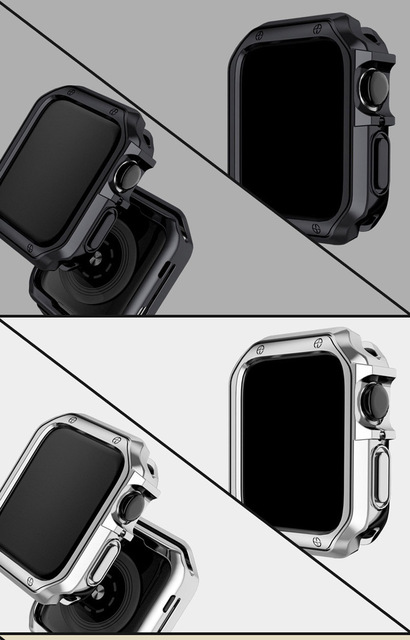 Gumowa obudowa do zegarka Apple 7 SE 3, 38/42mm, powłoka twarda, ochronna, do serii iWatch 6/5/4, 40/44/45/41mm - Wianko - 4