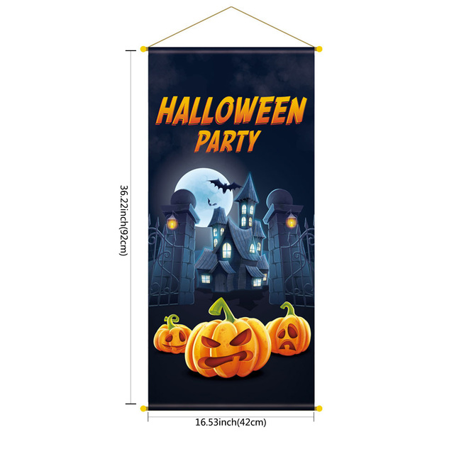 Halloween - Jednorazowe zastawy stołowe w zestawie Horror, dekoracje dynia, szkielet, czarownica - prop do zawieszenia, torba ze sznurkiem - strona główna Favor - Wianko - 9