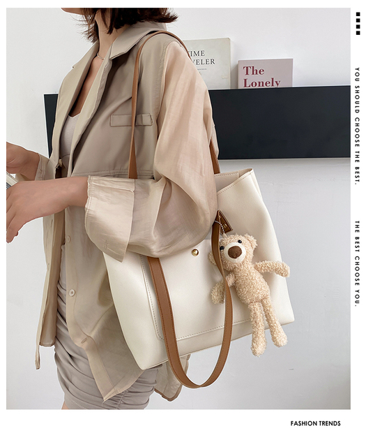 Duża pojemność torebka na ramię casualowa dla kobiet codzienna torebka na ramię biurowa damska przenośna torba luksusowa Mujer Bolsa New Luxury - Wianko - 1