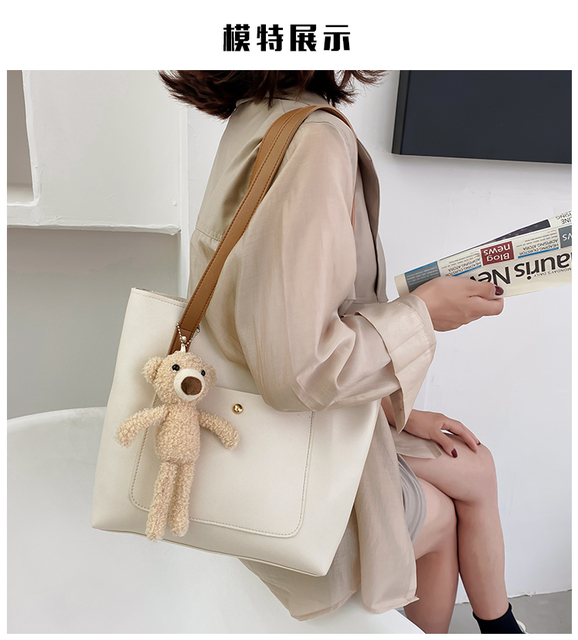 Duża pojemność torebka na ramię casualowa dla kobiet codzienna torebka na ramię biurowa damska przenośna torba luksusowa Mujer Bolsa New Luxury - Wianko - 4