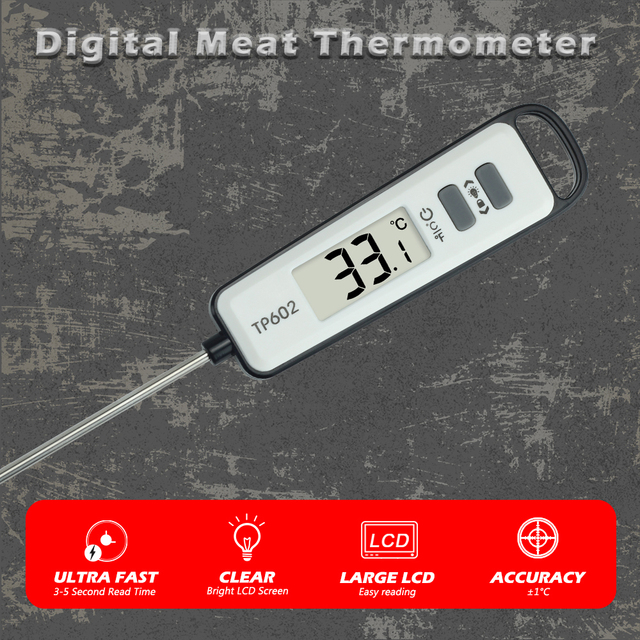 Cyfrowy termometr MOSEKO do mięsa, kuchnia, gotowanie, żywność, mleko, woda - TP602 - Wianko - 1