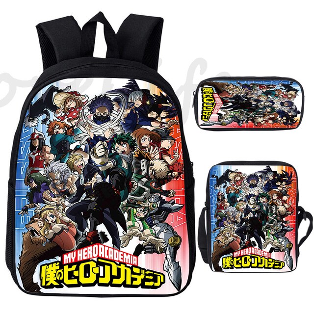 Plecak My Hero Academia - zestaw 3 sztuk (dla chłopców i dziewcząt), Mochilas, Boku no Hero Academia, Izuku, szkoła, torby - Wianko - 8