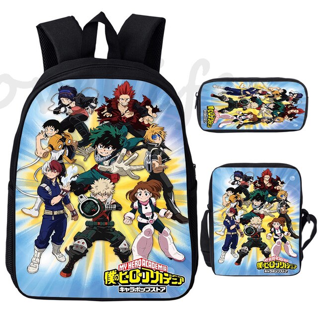 Plecak My Hero Academia - zestaw 3 sztuk (dla chłopców i dziewcząt), Mochilas, Boku no Hero Academia, Izuku, szkoła, torby - Wianko - 18