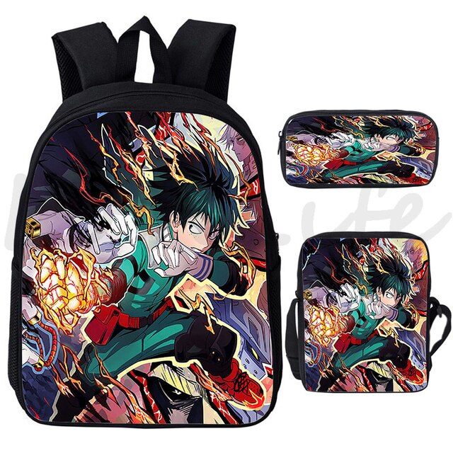 Plecak My Hero Academia - zestaw 3 sztuk (dla chłopców i dziewcząt), Mochilas, Boku no Hero Academia, Izuku, szkoła, torby - Wianko - 27