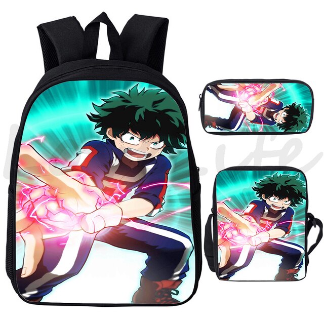 Plecak My Hero Academia - zestaw 3 sztuk (dla chłopców i dziewcząt), Mochilas, Boku no Hero Academia, Izuku, szkoła, torby - Wianko - 20