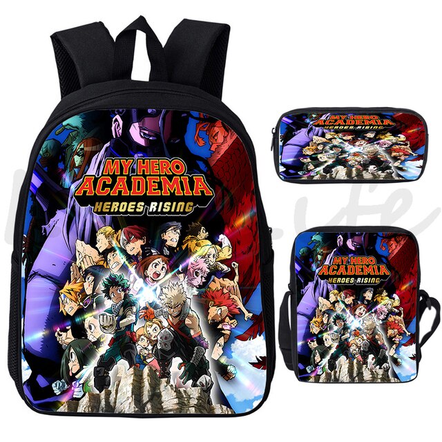 Plecak My Hero Academia - zestaw 3 sztuk (dla chłopców i dziewcząt), Mochilas, Boku no Hero Academia, Izuku, szkoła, torby - Wianko - 25