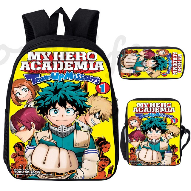 Plecak My Hero Academia - zestaw 3 sztuk (dla chłopców i dziewcząt), Mochilas, Boku no Hero Academia, Izuku, szkoła, torby - Wianko - 13