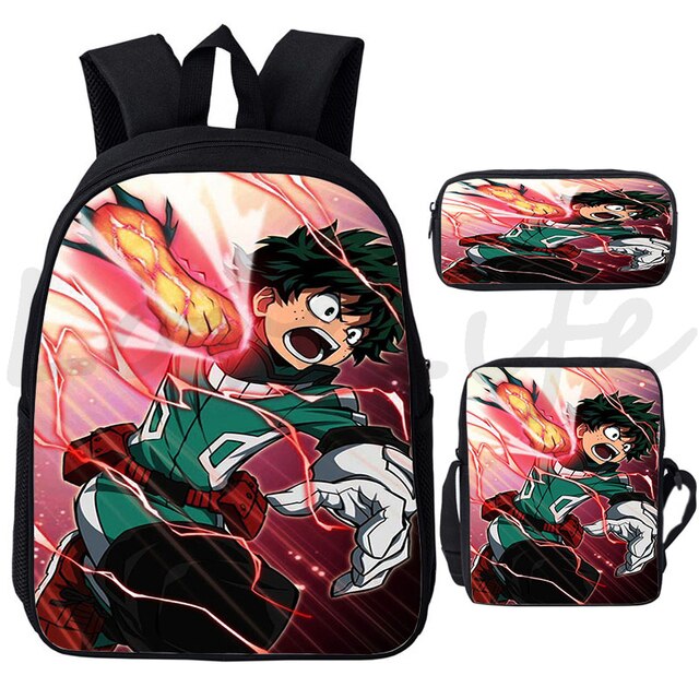 Plecak My Hero Academia - zestaw 3 sztuk (dla chłopców i dziewcząt), Mochilas, Boku no Hero Academia, Izuku, szkoła, torby - Wianko - 28