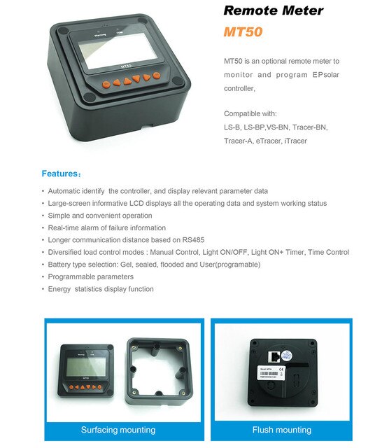Regulator ładowania słonecznego EPEVER Tracer MPPT z wyświetlaczem LCD 10A-40A 12V-24V, automatyczne działanie - Wianko - 8